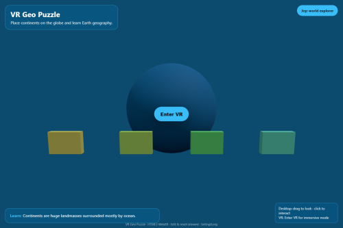 VR Geo Puzzle – WordPress plugin