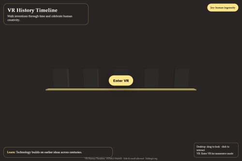 VR History Timeline – WordPress plugin