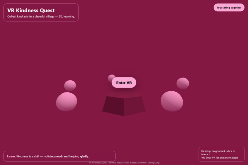 VR Kindness Quest – WordPress plugin