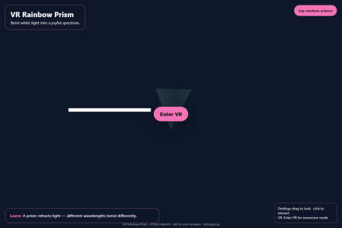 VR Rainbow Prism – WordPress plugin