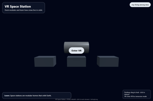 VR Space Station – WordPress plugin