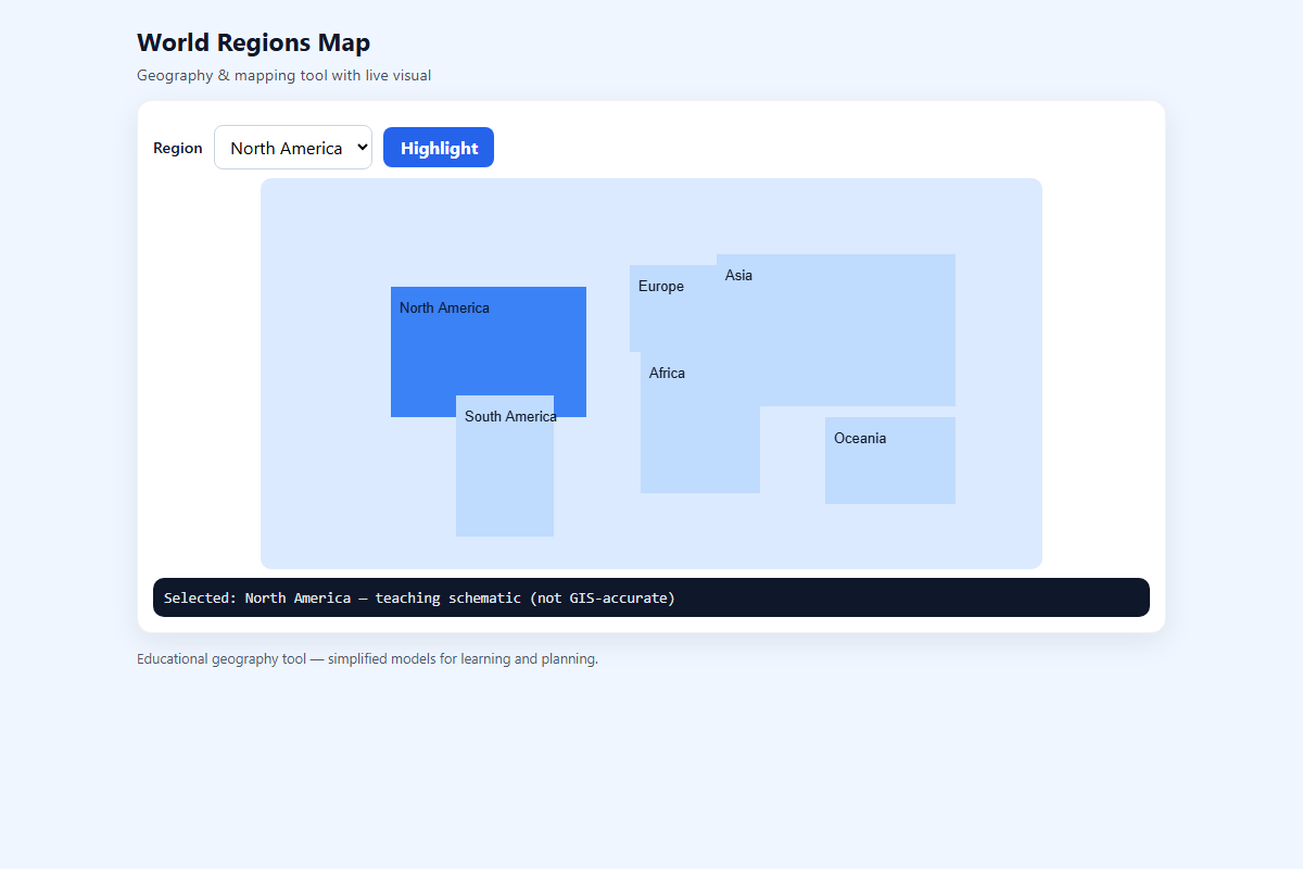 World Regions Map
